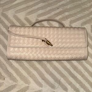Amazon Cream Woven Clutch